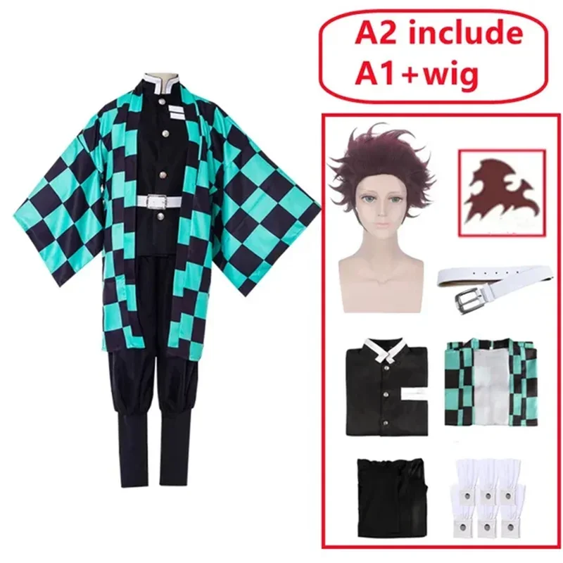 Anime Kamado Tanjirou Cosplay Costume Demon Slayer Halloween Cosplay Cartoon Kimetsu No Yaiba Costume For Kids For Adult Gifts