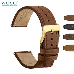 WOCCI Elite Watch Band, Top Grain Leather, Quick Release, Band Width 18mm 20mm 22mm