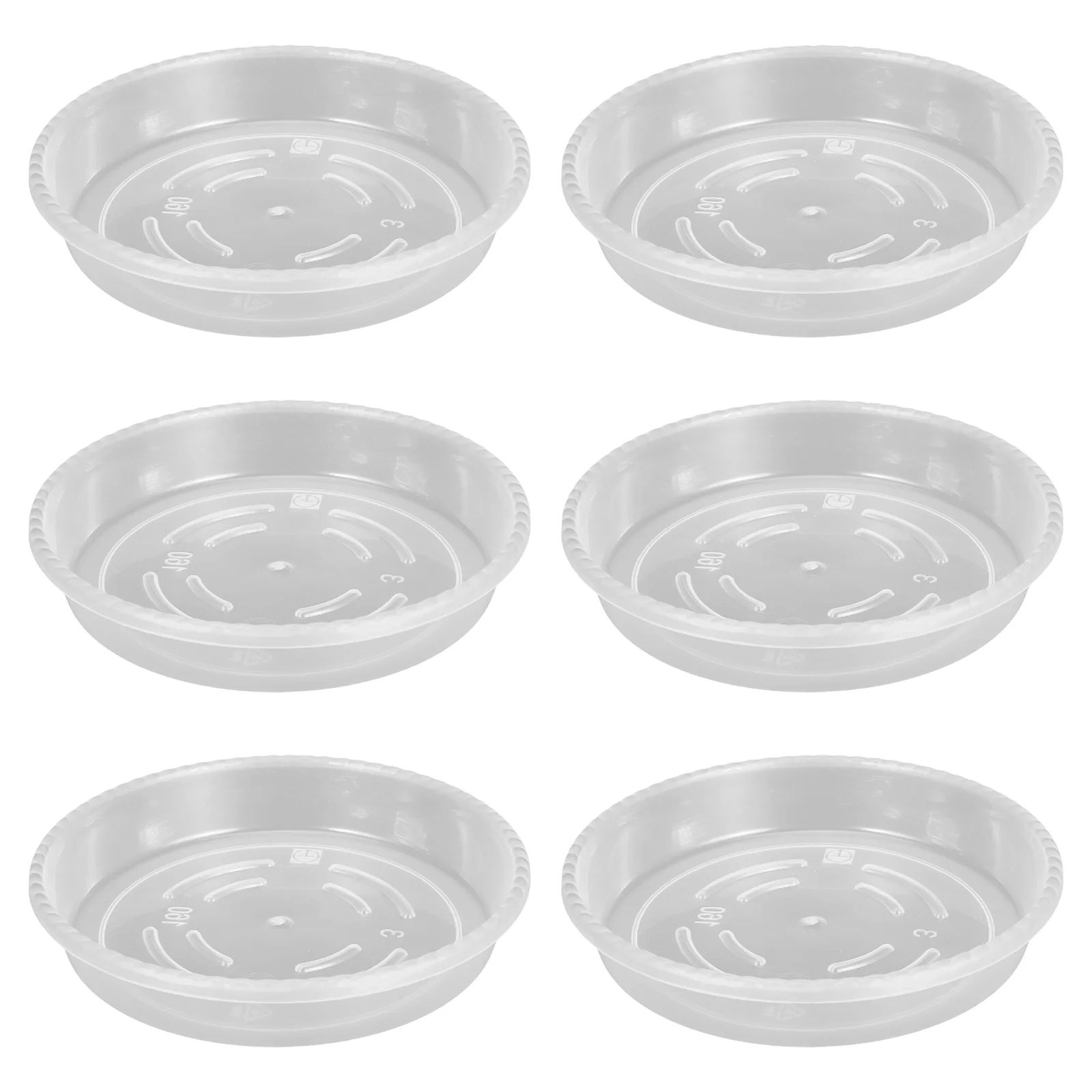 

6 Pcs Plant Water Tray Drainage Flower Pot Drip Trays Plants Flowerpot Bottom Clear Plastic Saucer