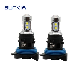 3030 10SMD White/Amber PH24W Canbus DRL for Peugeot 3008 5008 for Citroen C5 MK2 Car LED Daytime Running Light Lamp