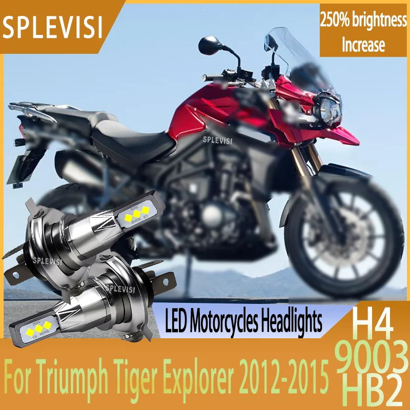 

H4/9003 LED Bulb with Aluminum Body No Fan Design 60W/Bulb 6000LM /Bulb 2525 CSP For Triumph Tiger Explorer 2012 2013 2014 2015