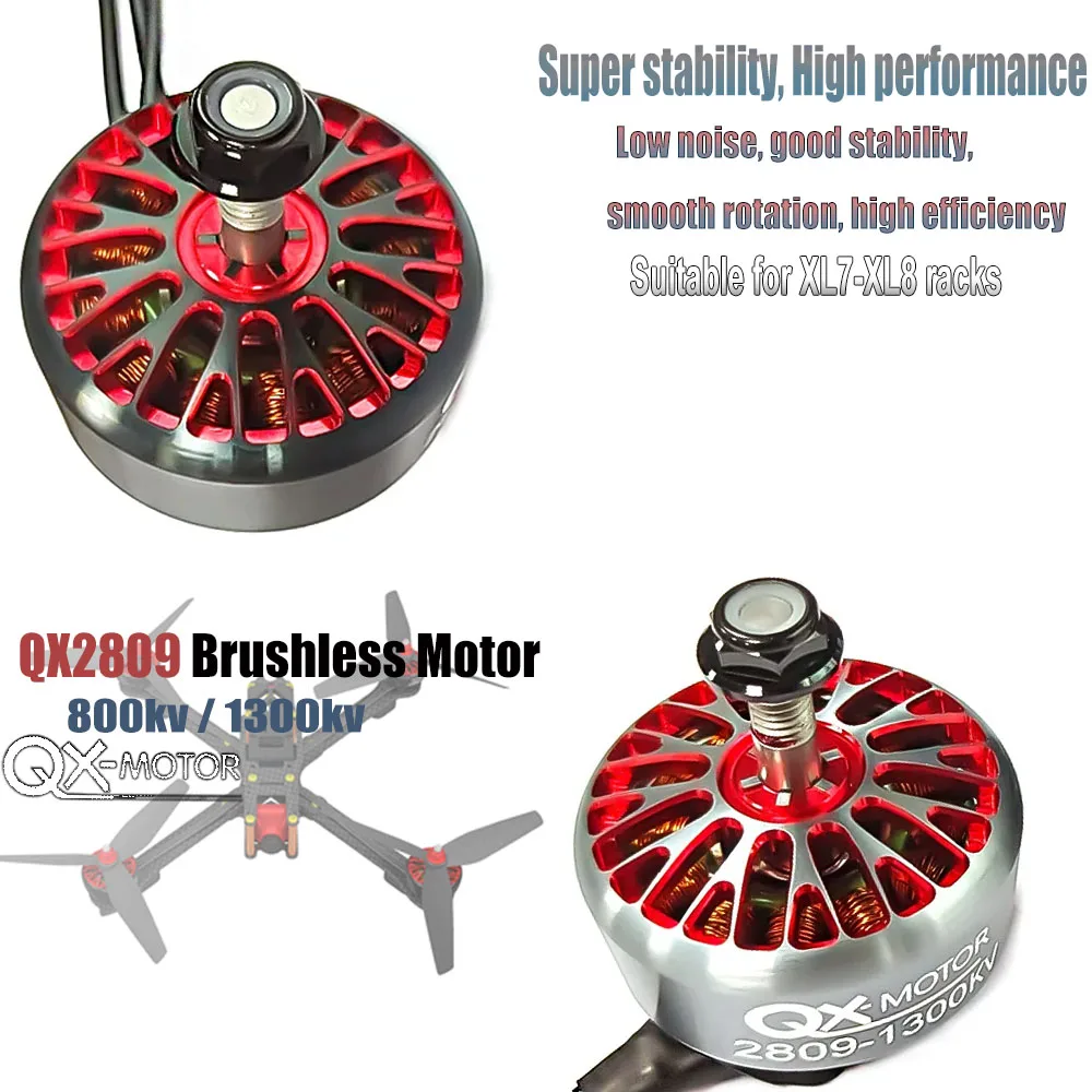 QX 2809 800/1300KV Brushless Motor 3-6S  for APEX Mark4 Mark5 XL5 7/8/9 inch FPV Racing Drone FreestyleX