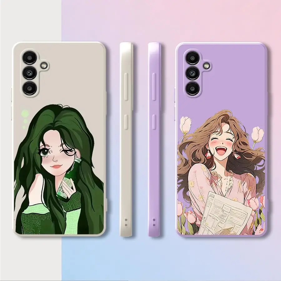 Cartoon Girl Phone …