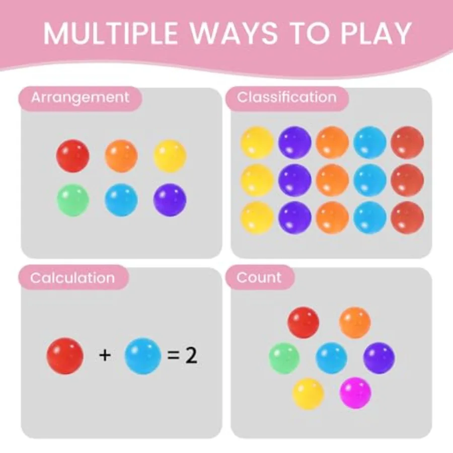 ボールピット用ボール、プール用おもちゃ、厚みのある柔らかいプラスチックボール、ボールピット用、BPAフリー、幼児用おもちゃ、白、透明、ピンク、300個