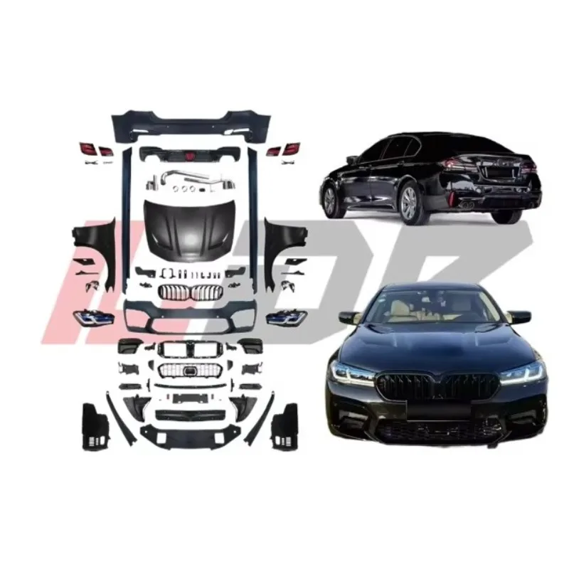 5 Series F10 (2011-2017) مجموعة ترقية كاملة G30 M Power CS Style مع مصابيح أمامية زرقاء LED #1