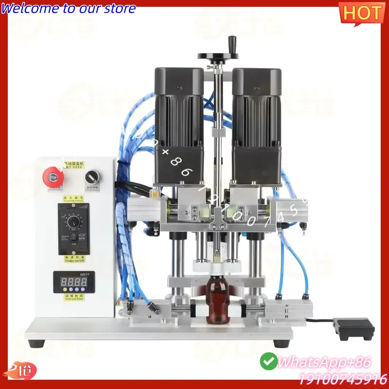2026Hot Bottle Screw Capping Machine Tightening Manual Small Semi Automatic Hand Operation Desktop Semiauto Thread Cover
