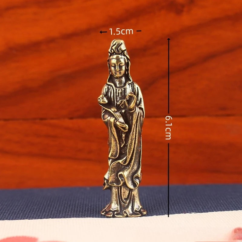 Guanyin-Statue, Heimdekoration, Figur, Buddha-Statue, Ornamente, Buddhismus, Tempel, Geschenke, Guanyin, kleine Bronzeware, Metallhandwerk – Detail 6