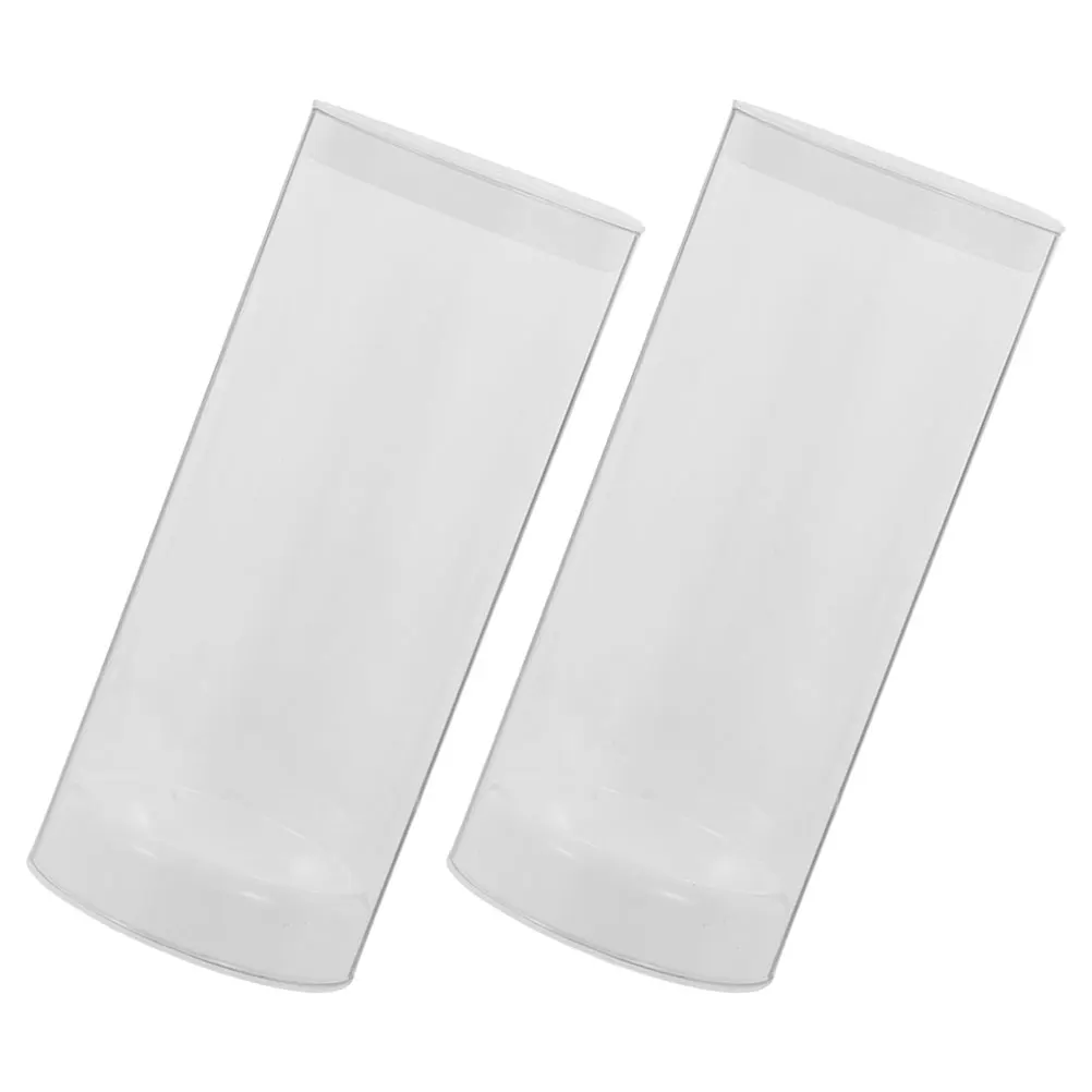 2Pcs Badminton Shuttlecocks Container Portable Transparent Storage Tube Sports Plastic Box Protect Shuttles Household Storage