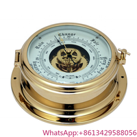 Digital Brass Aneroid Barometer Pressure Gauge Clock Manufacturers for Marine Fishing Ship Vessel Boat Yacht Nautical Fishing