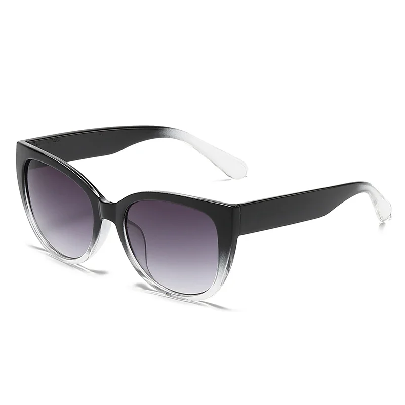 

New Retro Fashion Cat Eye Sunglasses Women Sun Glasses Gradient Lens Simple Wide Leg Design Unisex Cateye Female Shades UV400
