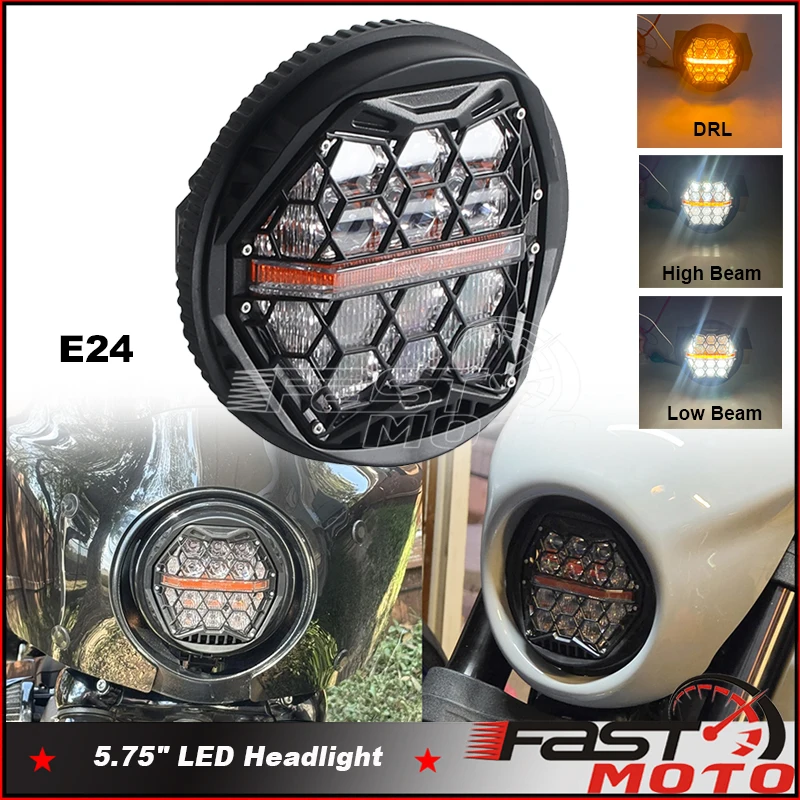 5.75inch LED Headlight For Harley V-Rod Night Rod VRSCD VRSCDX Sportster SuperLow Low Rider S FXDLS FXLRS FXLR Breakout Headlamp