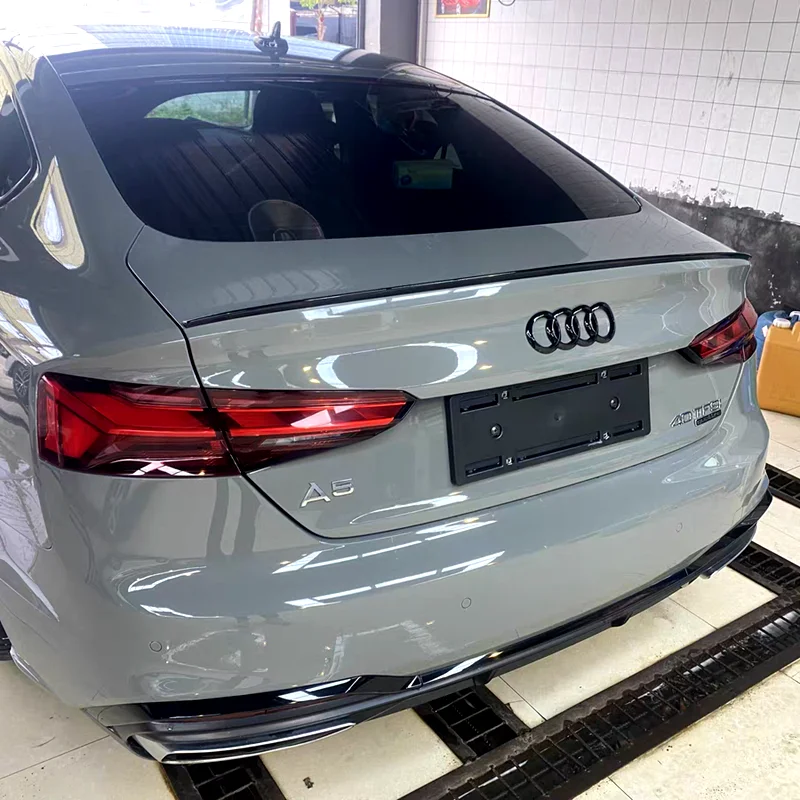 For Audi A5 S5 2017-2023 Car Rear Trunk Spoiler High Quality ABS Material Primer Color Car Tail Wing Decoration