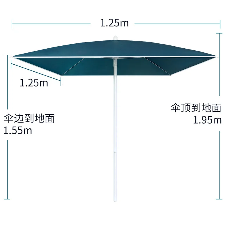 Seaside beach umbrella square large sun outdoor parasol stall large sun umbrella