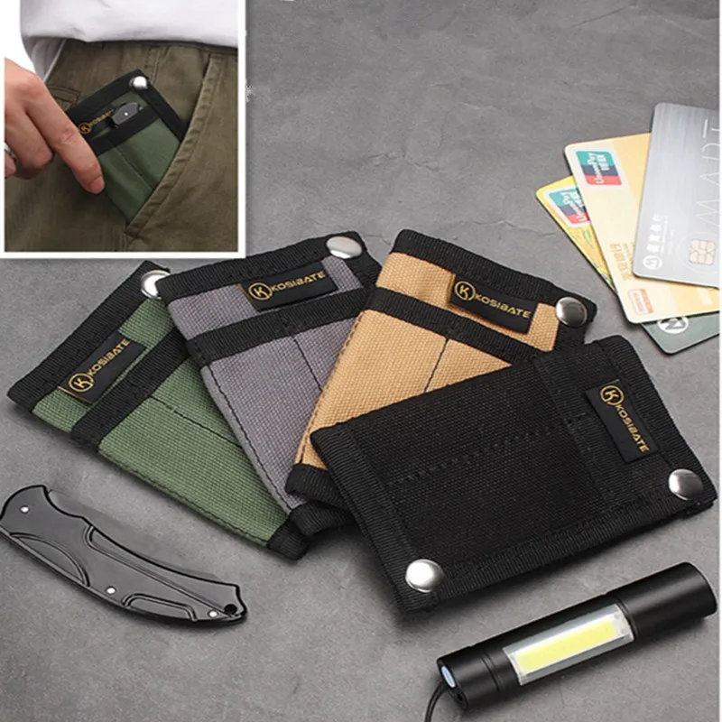 

Multi-function EDC Tool Bag Portable Storage Bag Tactical Knife Pen Foldable Credit Card Clip Wallet Hanging Waist Mini Bag Gift