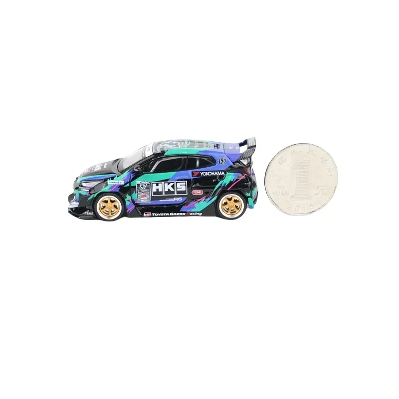 XCARTOYS S1-03 Toyota GR YARIS-HKS 1:64 Cast alloy car model Boys toy Collection Decorative display pieces for children\'s gifts.