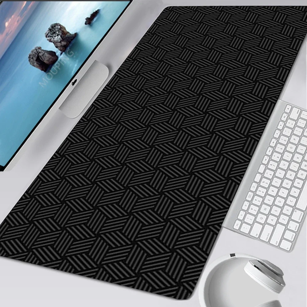 Minimalista mouse pad preto e branco para laptop, empresa mouse mat, Japão Desk Mats, mesas de computador, acessórios para jogos, arte