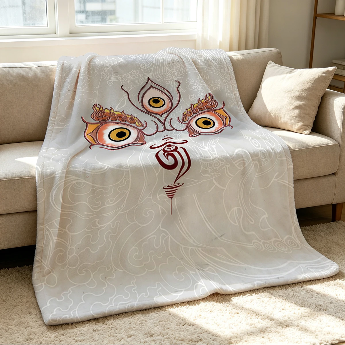 Divine Sight Blanket Soft Cozy Throw for Sofa Bed Festive Holiday Decor Gift for Kids and Adults,Lightweight and Warm