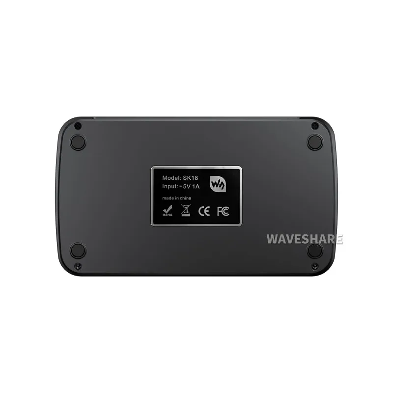 SKU-32839 Waveshare Waveshare SK18 لوحة تحكم صوتية متعددة الوظائف AI، على متن 18 × مفاتيح ماكرو LCD غشائية، تدعم Linux