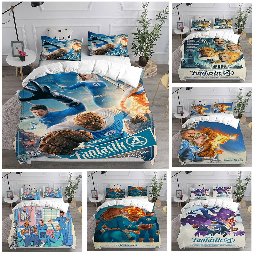 

Movie Fantastic Four Bedding Sets Comforter Quilt Bed Cover Duvet Cover Pillow Case EU single 2-3 Pieces Sets Kids Adult Size