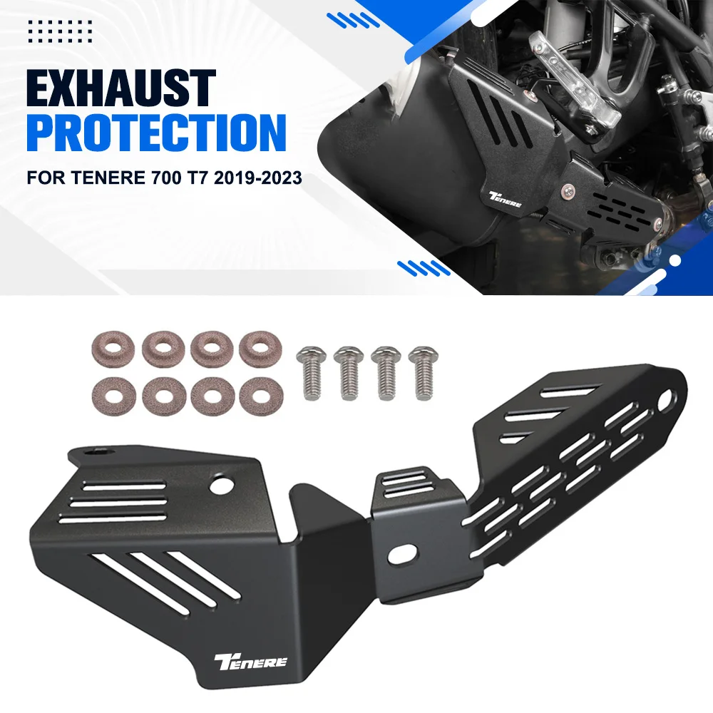 

For Yamaha Tenere 700 T7 2019 2020 2021 2022 2023 Exhaust Pipe Heat Shield Cover Muffler Protector Guard Motorcycle Accessories