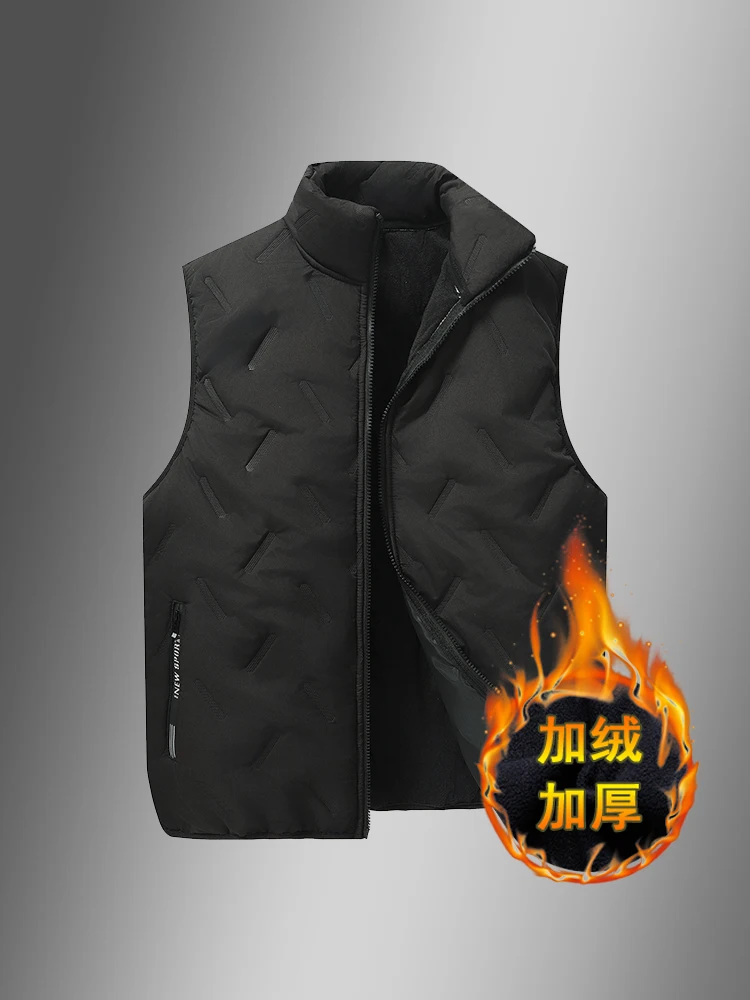 Plus Size 10xl 9xl 8xl Winter Men's Vests Fleece Liner Thicken Warm Sleeveless Jackets Thermal Waistcoats Outdoor Gilet Coats