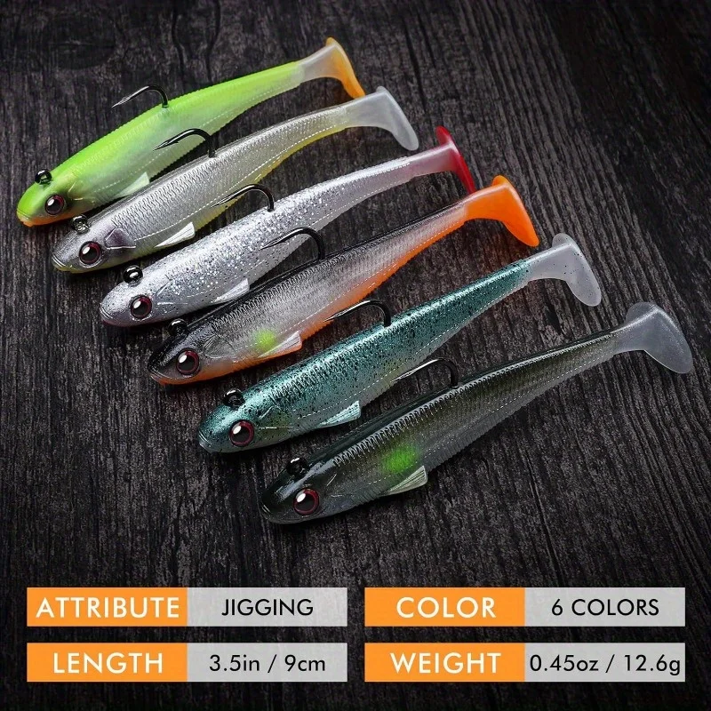 TRUSCEND Pre-Rigged Soft Fishing Lures, Well-Made Easy Catching Lures for  Fishing, Great Action Swimbait with Spinner, All-Cond