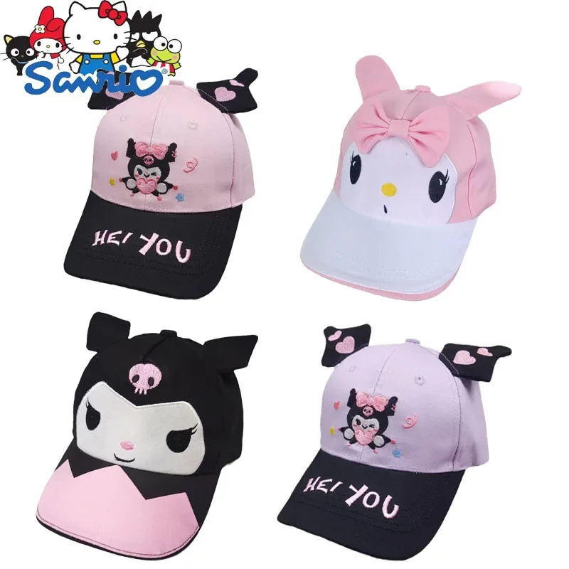 

Original Sanrio Cartoon Embroidery Baseball Cap Kuromi Melody Cosplay Accessories Peaked Cap Adjustable Kids Outdoor Sun Hat