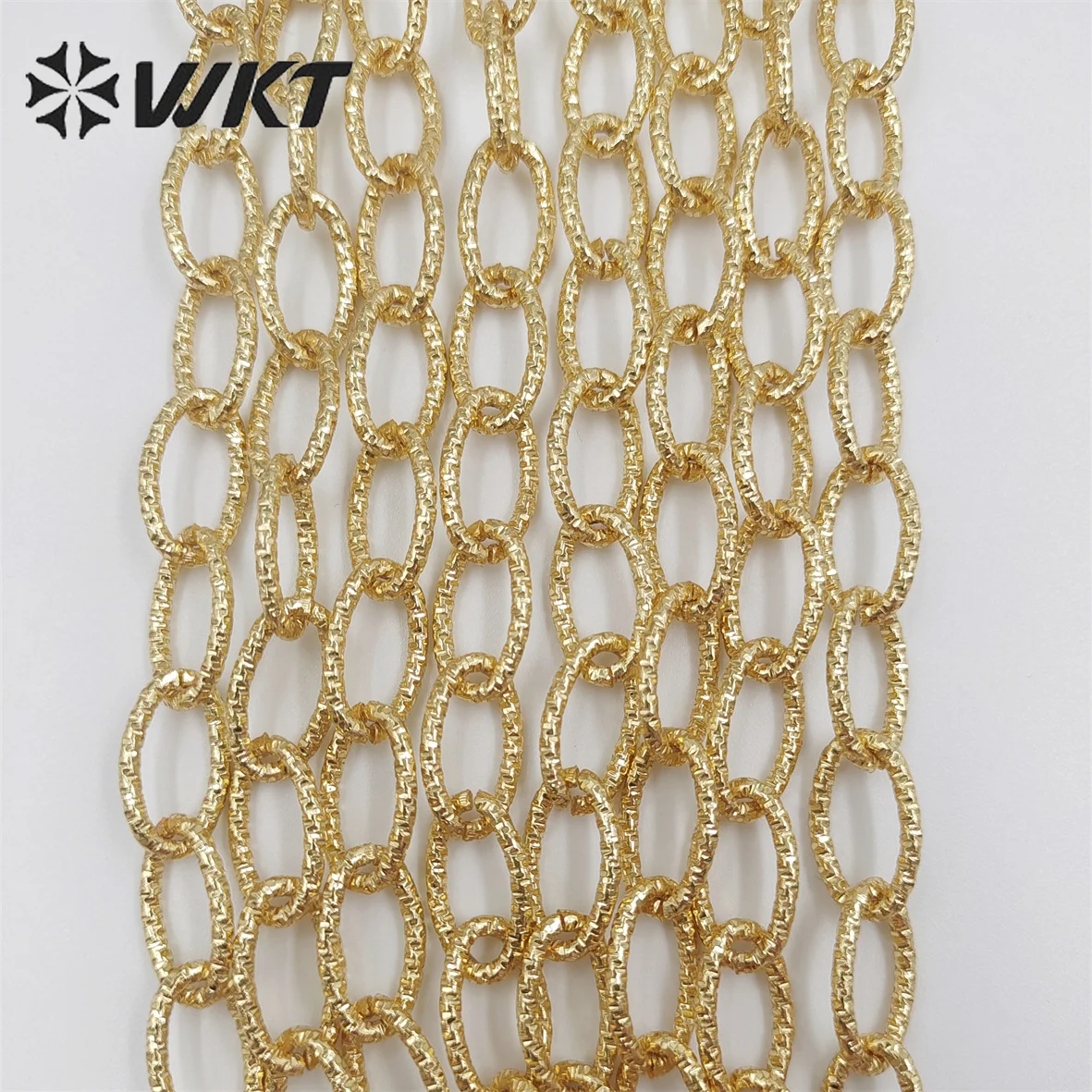 WT-BC190 WKT 18K Real Gold Plated Resist Tarnishable Big Brass Chain For Jewelry Making Fashion DIY Necklace Accessories