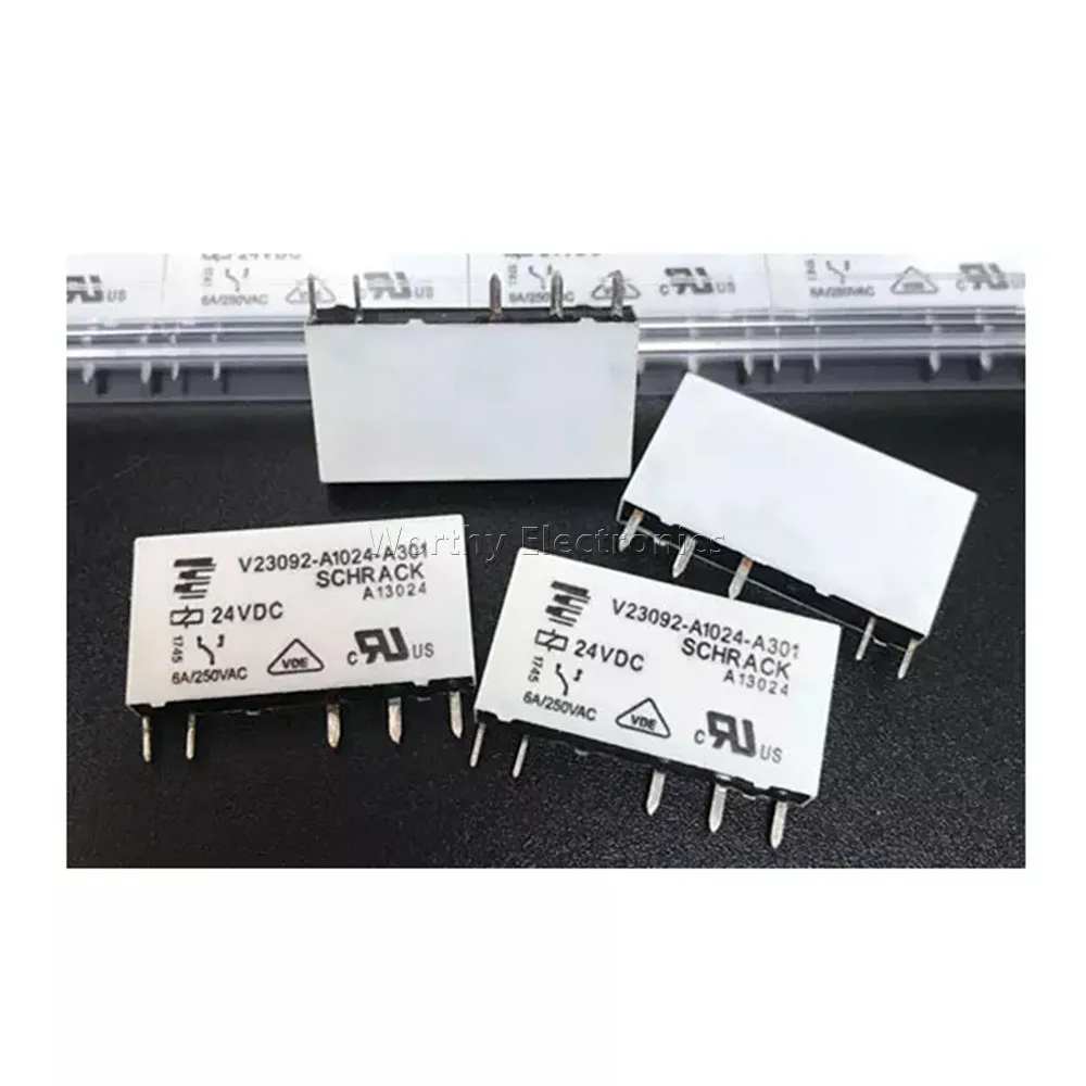 

Free Shipping 10PCS/LOT 24VDC 6A 5PIN Relay V23092-A1024-A301