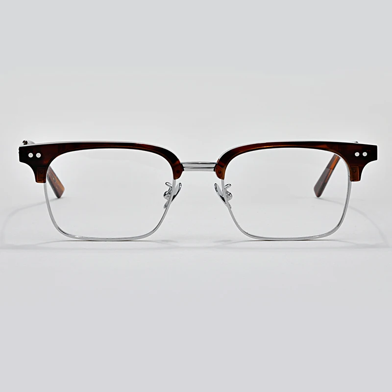 

Exquisite Half-Frame Square Alloy Glasses Frame Men Women Fashion Design optical Myopia Presbyopia prescription eyewear