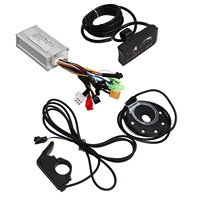 Bike Conversion 17A 3 Mode Sine Wave 6 Tube Controller Kit Power Assist Sensor Thumb Throttle with LED S810 Panel