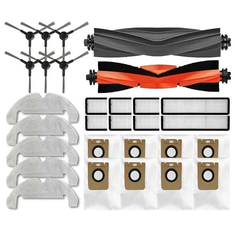 드림 D9 플러스용 액세서리 로봇 진공 예비 부품, 메인 사이드 브러시, 걸레 천, HEPA 필터, 먼지 봉투