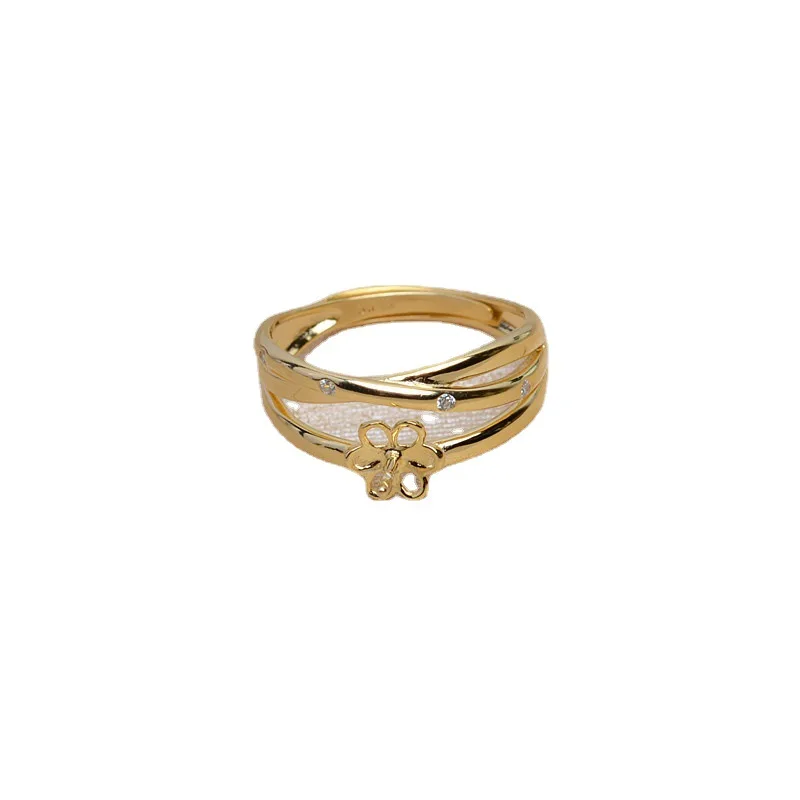 S925 Sterling Silver Adjustable Finger Ring Mountings Base Setting Findings Jewelry Mount Accessories for 8-10mm Pearls 3pcs/lot
