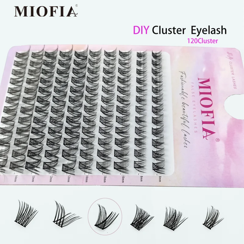 

1/box 120 Bundles Mink Eyelashes 3D Individual DIY eyelash extension 10 Rows Mix Mink Cluster Eyelash Makeup tools wholesale