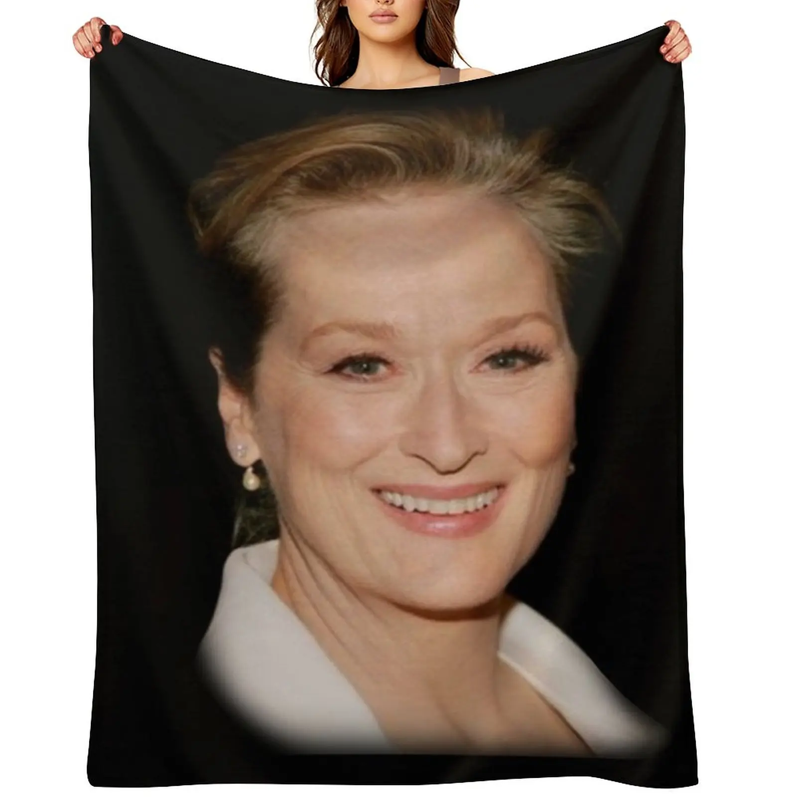 

Meryl Streep Throw Blanket Camping warm for winter Picnic Hairy Blankets
