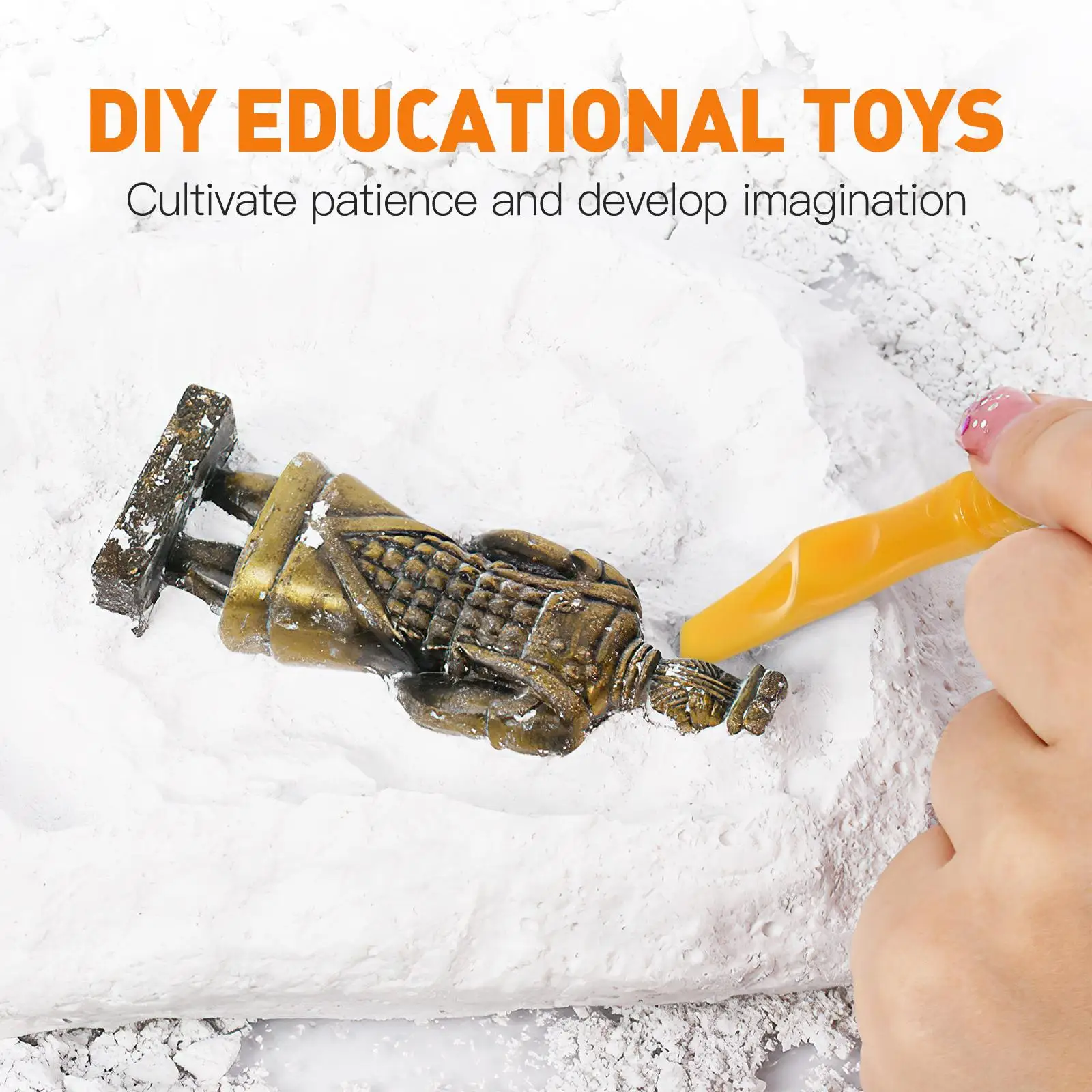 3 juegos de herramientas de excavación, kits de juguetes para bebés para niños, herramientas de excavación de rocas de jardín, plástico para niños pequeños, bricolaje arqueológico