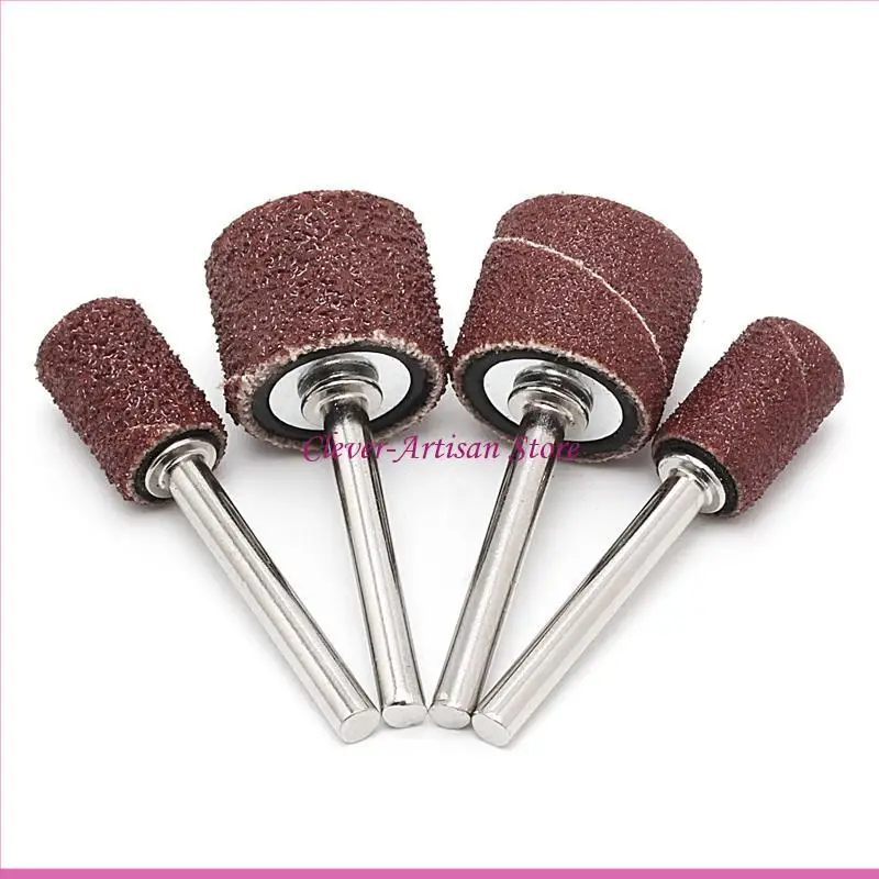 E06B 10 PCS 12.5 mm Guño 80# bandas lijado +3.17 mm Mandrel Herramienta rotativa Taladro clavos