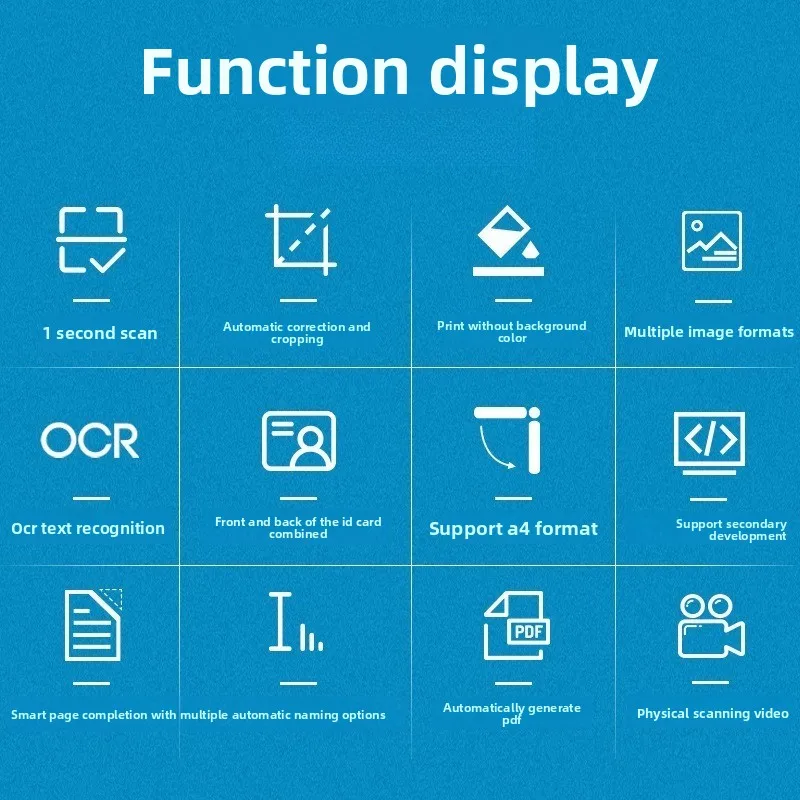 High camera high definition A4 office document certificate invoice photo portable physical teaching booth