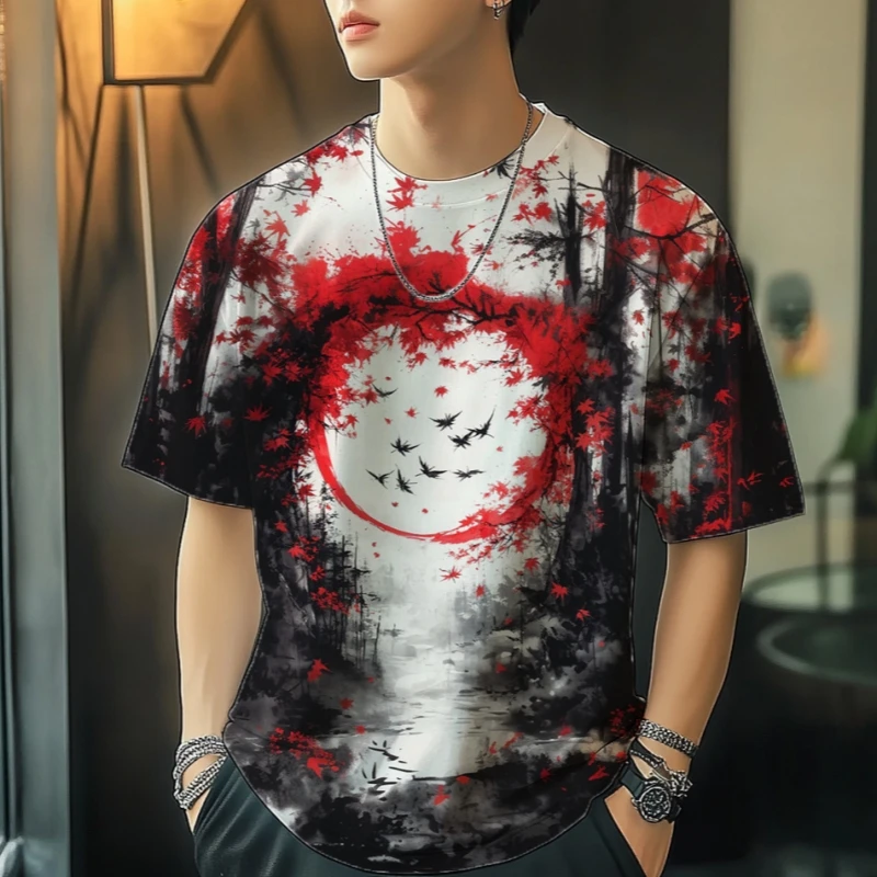 Trendy Japanese Samurai Graphic T Shirts For Men Summer Fashion Streetwear 3D Printed T-shirts Cool Oversized Harajuku Tees Tops