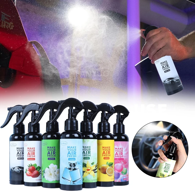 Ambientador montado en vehículo de 150ML, pulverizador de manos, Perfume, ambientador de larga duración, purificación de aire para el hogar, desodorante en aerosol