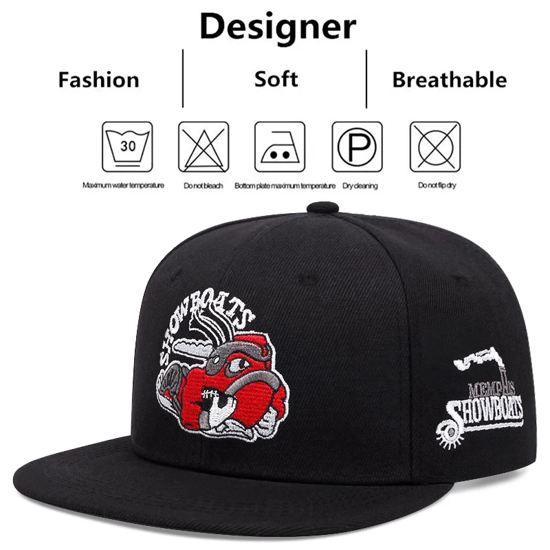 Ślimak haftowany kapelusz baseballowy modne czapki z daszkiem czapki hip-hopowe Outdoor regulowana unisex osłona przeciwsłoneczna kowbojski kapelusz