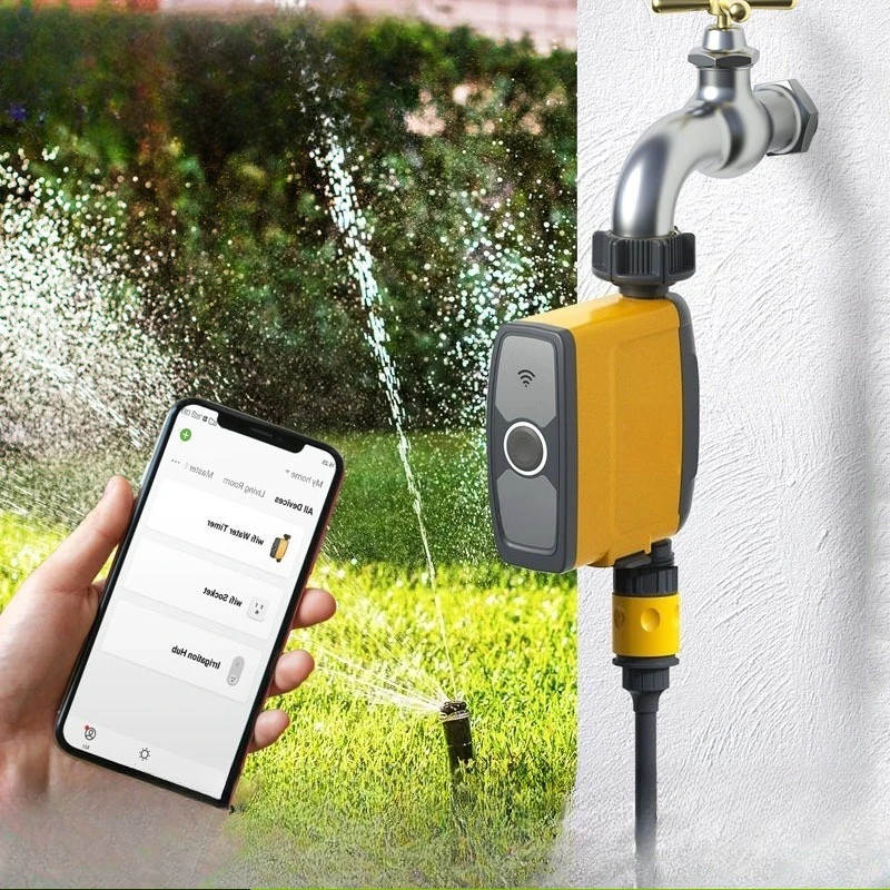 wifi irrigation controller, timed mobile phone remote wireless automatic flower watering device, garden intelligent water valve
