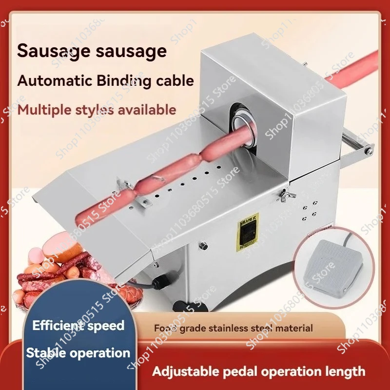 Automatic Electric Sausage Twisting Knotting Tying Machine 220V 200W Sausage Binding Linker Equipment for Kitchen