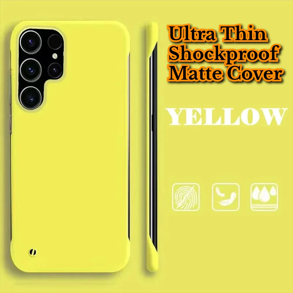 

Тонкий безрамный чехол для Samsung Galaxy A17 A07 A56 A36 A26 A16 A06 A55 A35 A25 A15 A05S A54 A34 5G 4G Colorful Matte Hard Cover