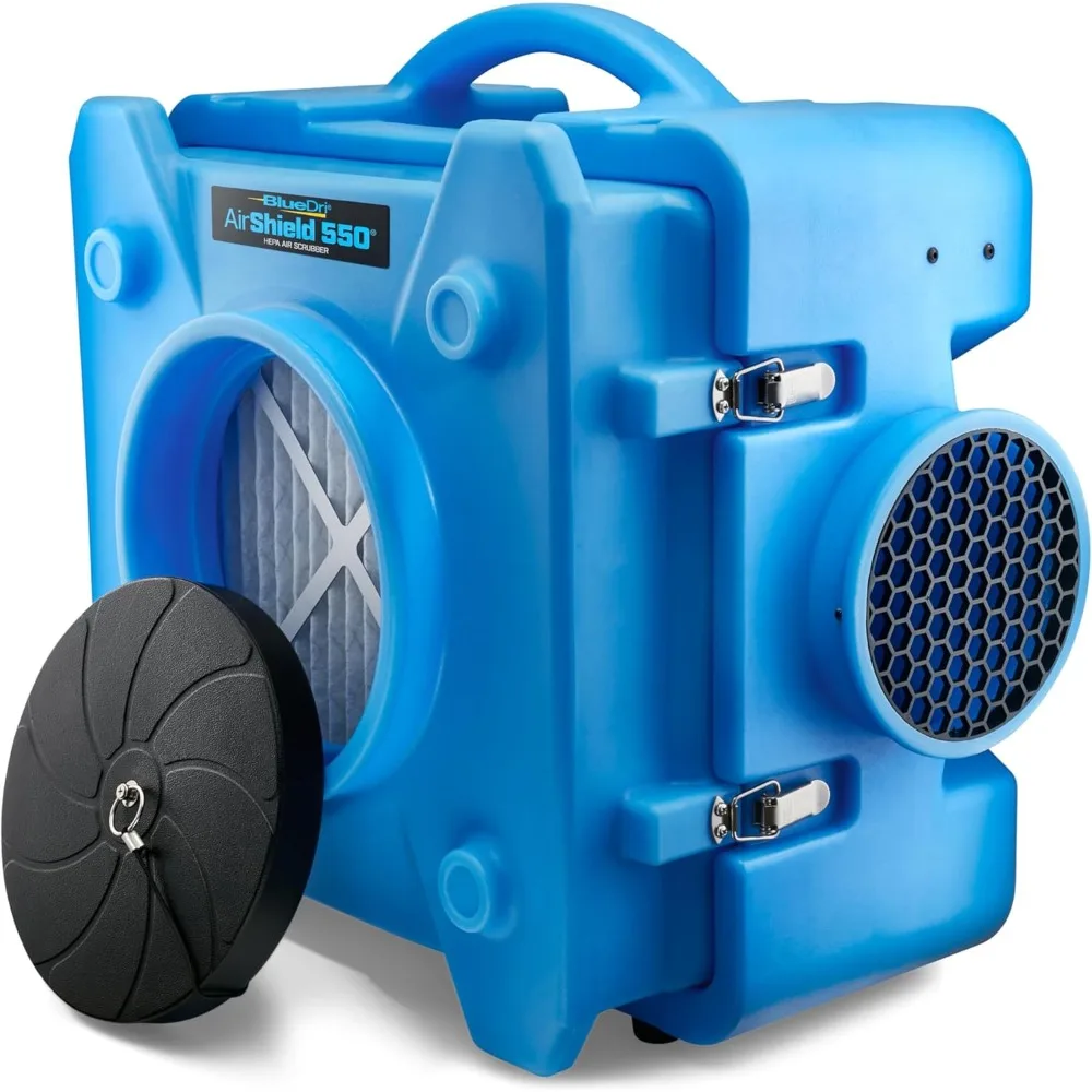 Negative Machine Airbourne Cleaner HEPA Scrubber Water Damage Restoration Equipment Air Purifier, for Commercial Use, Blue