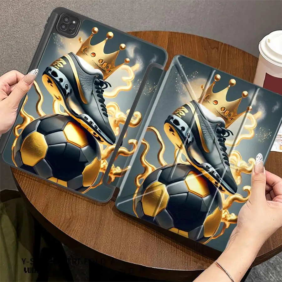 Cool Football Holder Cover Tablet Case For iPad Air 4 5 M3 M2 1 2 M4 11inch Pro 2025 11th 10th 9th 8th 7th 12.9inch Mini 6 7