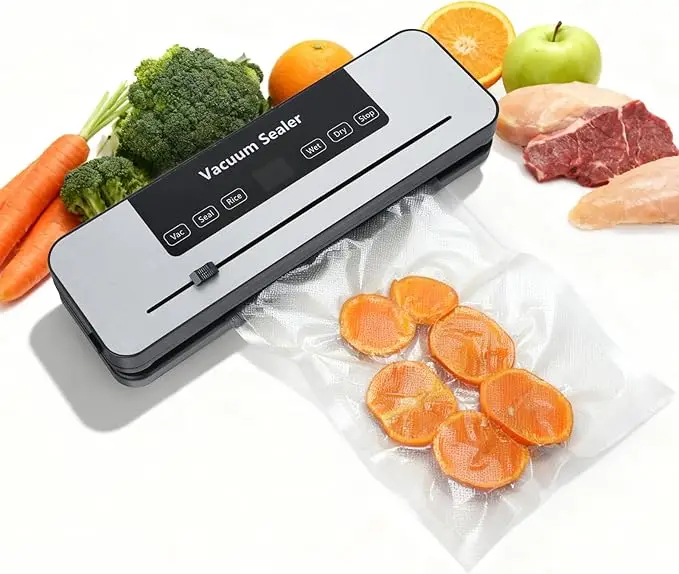 

Hot Sale Food Vacuum Sealer Machine,Compact Design 5-in-1 Food Sealer 10s Dry,Sealing Double Seal Mode Built-in Cutter