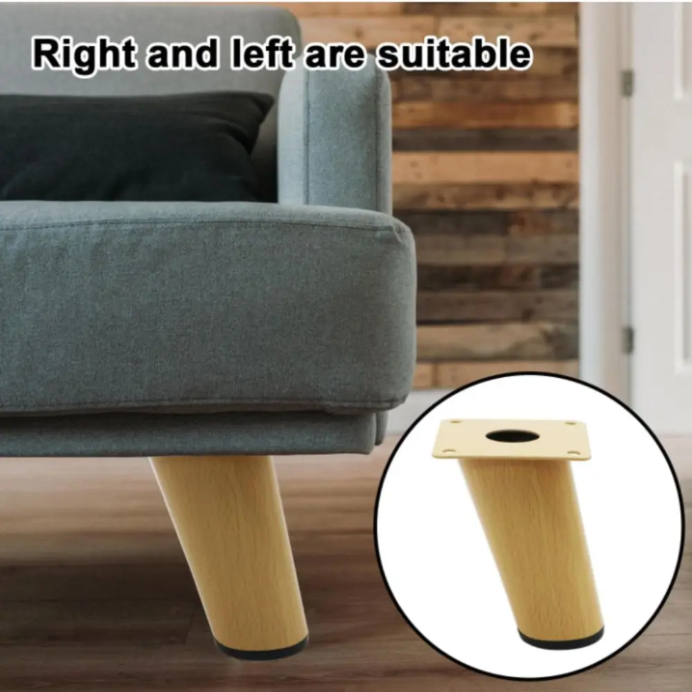 

4pcs Wooden Solid Furniture Legs Adjustable Height Oblique Straight Cabinet Legs Modern Short Sloping Style Replacement Feet