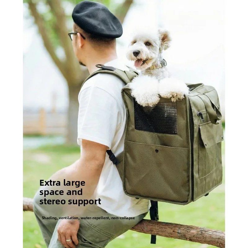 Classic Pet Puppy Bag Out Cat Maine Shiba Inu Folding Backpack Outdoor Travel