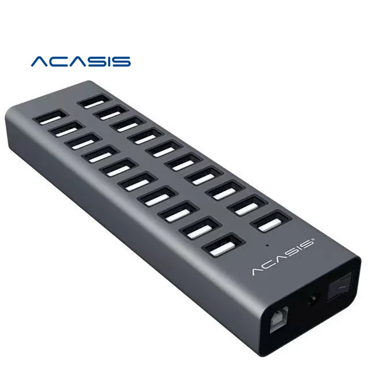 

ACASIS Powered Usb Hub Support Usb Charger Hub With 12V 7.5A Power Adapter 20 Port USB 2.0 HUB for Pc Laptop